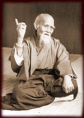 Portrait de Morihei Ueshiba, fondateur de l'Aïkido